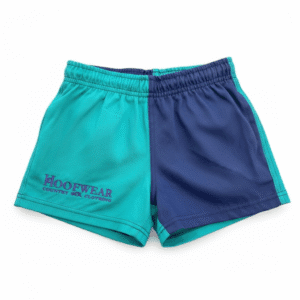 Kids' Rugby Shorts - Navy Blue and Teal
