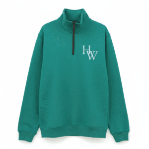 Unisex Kids' Quarter Zip Sweatshirt – Teal