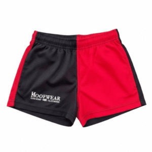 Kids' Rugby Shorts - Black and Red