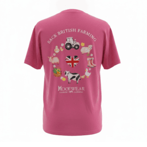 Girls' Back British Farming T-Shirt - Pink