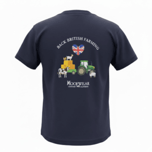 Unisex Kids' Back British Farming T-Shirt - Navy