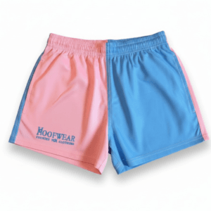 Unisex Kids' Rugby Shorts - Pink and Cornflower Blue